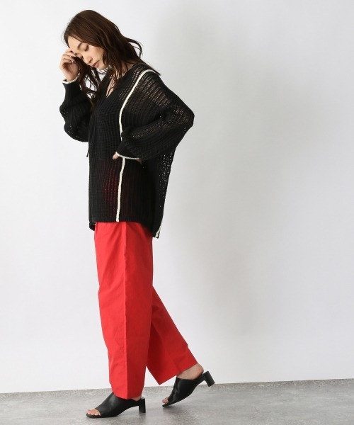 JEANASIS(ジーナシス)の「ナイロンカラーテーパードパンツ/219911(その他パンツ・レディース・レッド/パープル/ブラック/グリーン・FREE)」の12枚目の写真