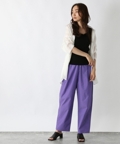 JEANASIS(ジーナシス)の「ナイロンカラーテーパードパンツ/219911(その他パンツ・レディース・レッド/パープル/ブラック/グリーン・FREE)」の13枚目の写真