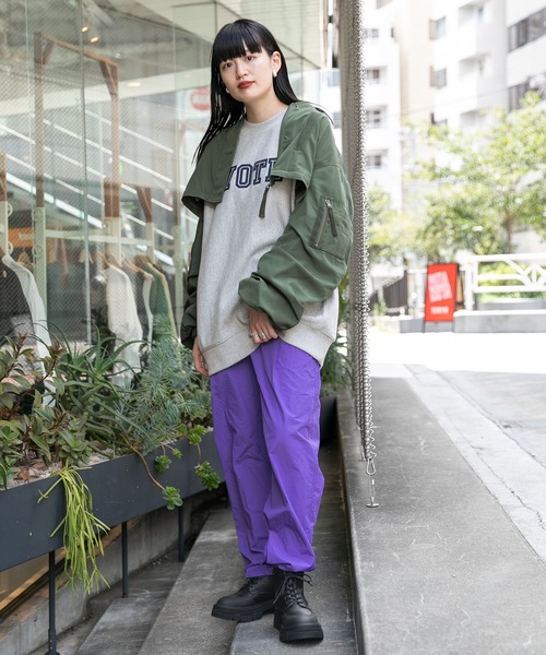 JEANASIS(ジーナシス)の「ナイロンカラーテーパードパンツ/219911(その他パンツ・レディース・レッド/パープル/ブラック/グリーン・FREE)」の20枚目の写真