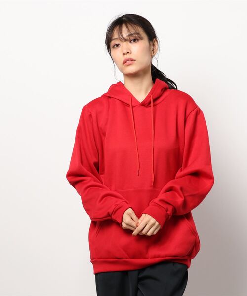 tone（トーン）の「【LA SPEEDY/エルエースピーディ】HOODED PULLOVER(UN)（パーカー・レディース・チャコールグレー/ブラック/グレー/ブラウン/ネイビー/ブルー/レッド/ホワイト・LARGE/X-LARGE/MEDIUM）」の8枚目の写真