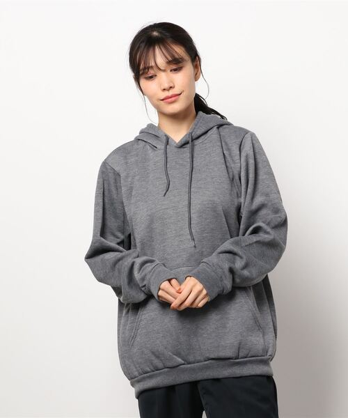 tone（トーン）の「【LA SPEEDY/エルエースピーディ】HOODED PULLOVER(UN)（パーカー・レディース・チャコールグレー/ブラック/グレー/ブラウン/ネイビー/ブルー/レッド/ホワイト・LARGE/X-LARGE/MEDIUM）」の3枚目の写真