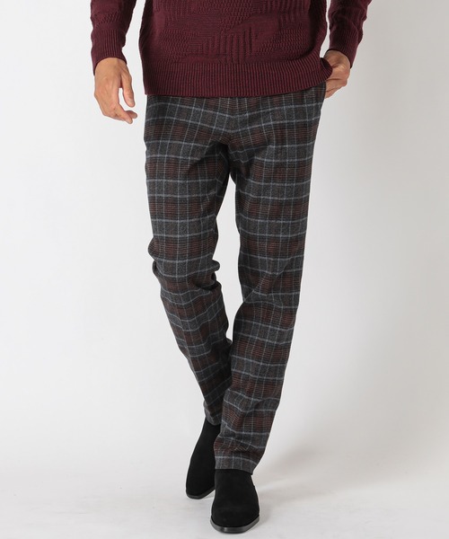 MEN'S BIGI(メンズビギ)の「【TESSUTI DI SONDRIO/テッスーティ・ディ・ソンドリオ】メランジチェック ストレッチパンツ fabric made in italy(スラックス・メンズ・ブラウン系その他/ベージュ系その他・01/02/03/04)」の2枚目の写真