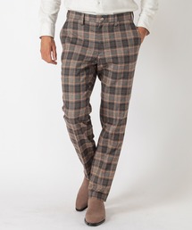 MEN'S BIGI | 【TESSUTI DI SONDRIO/テッスーティ・ディ・ソンドリオ】メランジチェック ストレッチパンツ　fabric made in italy(スラックス)