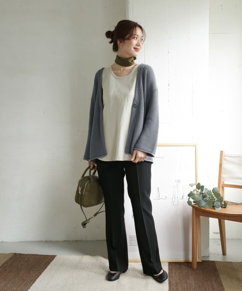 URBAN RESEARCH DOORS(アーバンリサーチドアーズ)の「コットンロングタンクトップ(タンクトップ・レディース・オフホワイト/グレー系その他・ONE)」の3枚目の写真