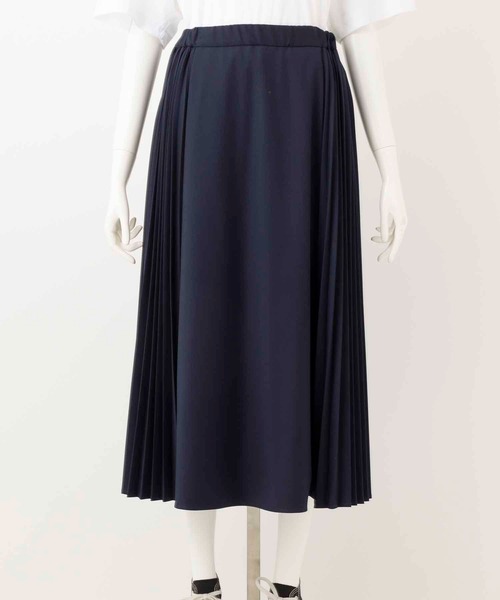 SILAS(サイラス)の「SIDE PLEATS SKIRT サイドプリーツ スカート サイラス(スカート・レディース・ブラウン/ネイビー・ONE SIZE)」の9枚目の写真