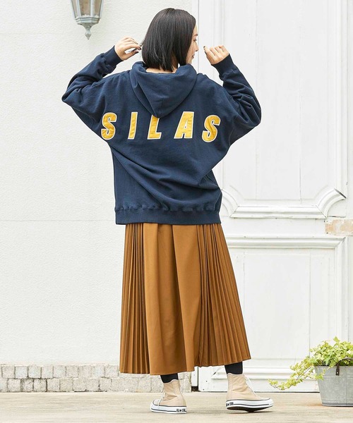 SILAS(サイラス)の「SIDE PLEATS SKIRT サイドプリーツ スカート サイラス(スカート・レディース・ブラウン/ネイビー・ONE SIZE)」の19枚目の写真