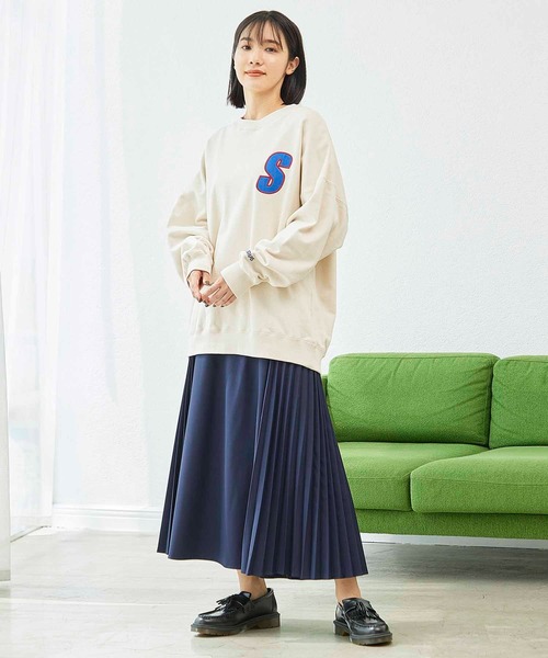 SILAS(サイラス)の「SIDE PLEATS SKIRT サイドプリーツ スカート サイラス(スカート・レディース・ブラウン/ネイビー・ONE SIZE)」の15枚目の写真