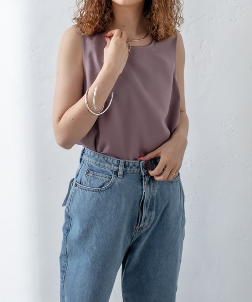 mystic（ミスティック）の「サテンタンクトップ（タンクトップ・レディース・ブラック/パープル/アイボリー・FREE）」の11枚目の写真