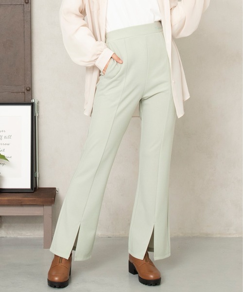 PINKHUNT(ピンクハント)の「PINKHUNT スリットパンツ 5845K(その他パンツ・キッズ・ブラウン/ライム/ブラック/ベビーピンク・150cm/130cm/140cm/160cm/120cm)」の1枚目の写真