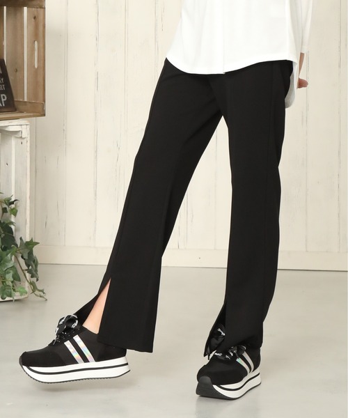 PINKHUNT(ピンクハント)の「PINKHUNT スリットパンツ 5845K(その他パンツ・キッズ・ブラウン/ライム/ブラック/ベビーピンク・150cm/130cm/140cm/160cm/120cm)」の2枚目の写真