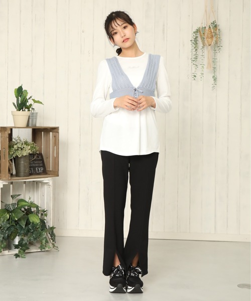 PINKHUNT(ピンクハント)の「PINKHUNT スリットパンツ 5845K(その他パンツ・キッズ・ブラウン/ライム/ブラック/ベビーピンク・150cm/130cm/140cm/160cm/120cm)」の7枚目の写真