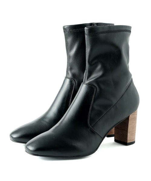 coca(ANDEX shoes product)(コカ)の「coca / コカ ソフトスクエアトゥ ストレッチショートブーツ 421009(ブーツ・レディース・ブラック・22cm/22.5cm/23cm/23.5cm/24cm/24.5cm)」の2枚目の写真