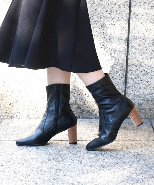 coca(ANDEX shoes product)(コカ)の「coca / コカ ソフトスクエアトゥ ストレッチショートブーツ 421009(ブーツ・レディース・ブラック・22cm/22.5cm/23cm/23.5cm/24cm/24.5cm)」の20枚目の写真