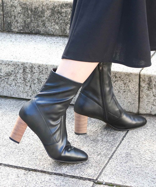 coca(ANDEX shoes product)(コカ)の「coca / コカ ソフトスクエアトゥ ストレッチショートブーツ 421009(ブーツ・レディース・ブラック・22cm/22.5cm/23cm/23.5cm/24cm/24.5cm)」の21枚目の写真