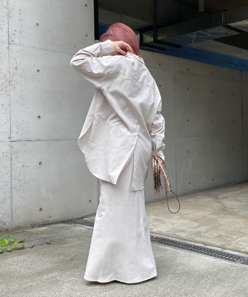 DouDou(ドゥドゥ)の「セットアップコールテンシャツ(シャツ/ブラウス・レディース・ライトグレー/チャコールグレー/ピンク・FREE)」の11枚目の写真