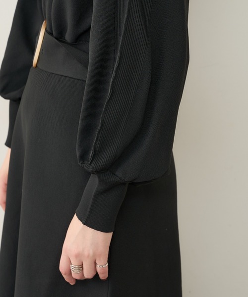 natural couture（ナチュラルクチュール）の「フワ軽2WAY Aラインワンピース（ワンピース・レディース・ラベンダー/レッド系その他/カーキ/グレイッシュベージュ/ブラック・FREE）」の16枚目の写真