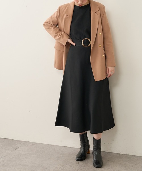 natural couture（ナチュラルクチュール）の「フワ軽2WAY Aラインワンピース（ワンピース・レディース・ラベンダー/レッド系その他/カーキ/グレイッシュベージュ/ブラック・FREE）」の14枚目の写真