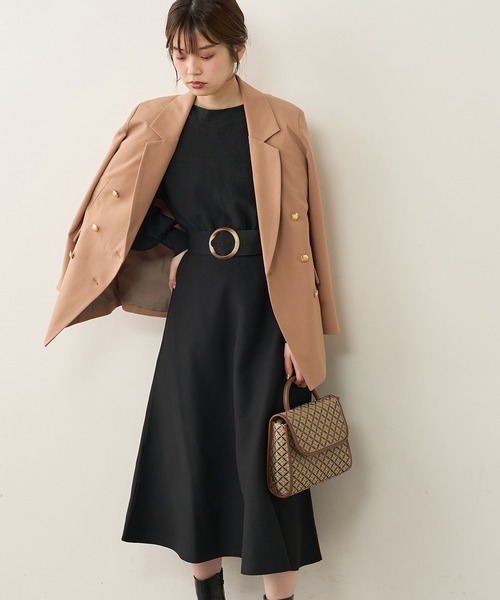 natural couture（ナチュラルクチュール）の「フワ軽2WAY Aラインワンピース（ワンピース・レディース・ラベンダー/レッド系その他/カーキ/グレイッシュベージュ/ブラック・FREE）」の11枚目の写真