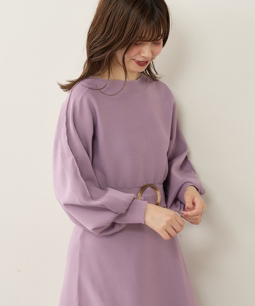 natural couture（ナチュラルクチュール）の「フワ軽2WAY Aラインワンピース（ワンピース・レディース・ラベンダー/レッド系その他/カーキ/グレイッシュベージュ/ブラック・FREE）」の21枚目の写真