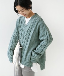 【Oldderby Knitwear】サイドスリットニットプルオーバー◆