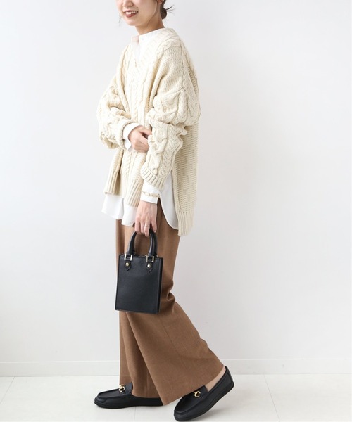 Oldderby Knitwear(オールダービーニットウェア)の「【Oldderby Knitwear】サイドスリットニットプルオーバー◆(ニット/セーター・レディース・ブルー/ナチュラル/ホワイト・MEDIUM)」の5枚目の写真