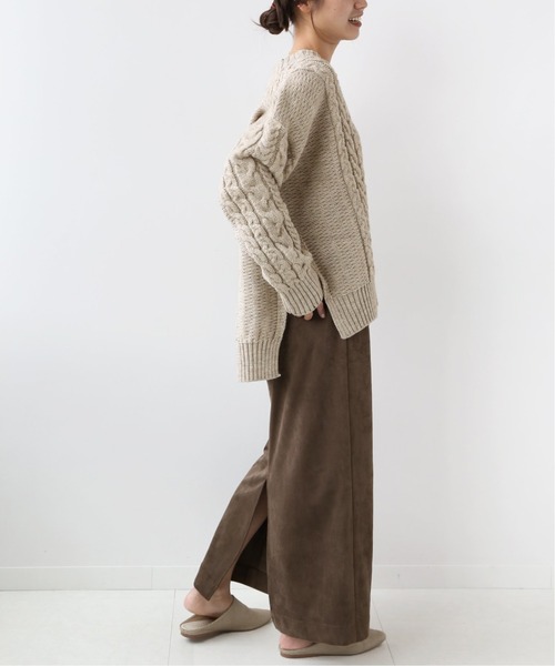 Oldderby Knitwear(オールダービーニットウェア)の「【Oldderby Knitwear】サイドスリットニットプルオーバー◆(ニット/セーター・レディース・ブルー/ナチュラル/ホワイト・MEDIUM)」の13枚目の写真