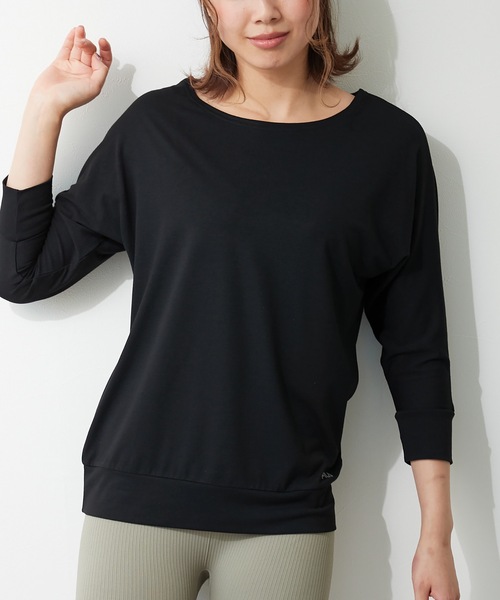 FILA（フィラ）の「【FILA / フィラ】レディース水陸両用 接触冷感 吸水速乾 リブ使い7分袖Tシャツ（Tシャツ/カットソー・レディース・ブラック/杢グレー/ホワイト/ネイビー・SMALL/LARGE/MEDIUM/X-LARGE）」の22枚目の写真