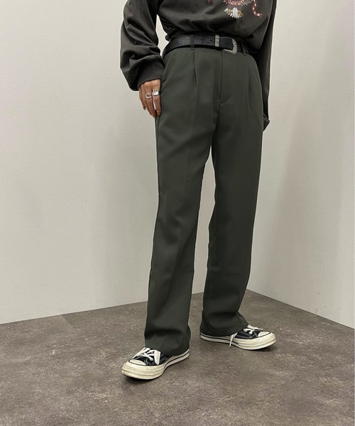 apres jour mignon（アプレジュールミニョン）の「センタープレスストレートパンツ【SETUP着用可能】【ZOZOTOWN限定アイテム】（その他パンツ・レディース・パープル系その他3/ブラック/ダークグリーン/グリーン系その他2・MEDIUM/X-LARGE/SMALL）」の12枚目の写真