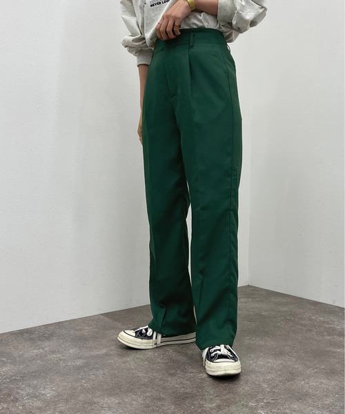 apres jour mignon（アプレジュールミニョン）の「センタープレスストレートパンツ【SETUP着用可能】【ZOZOTOWN限定アイテム】（その他パンツ・レディース・パープル系その他3/ブラック/ダークグリーン/グリーン系その他2・MEDIUM/X-LARGE/SMALL）」の19枚目の写真