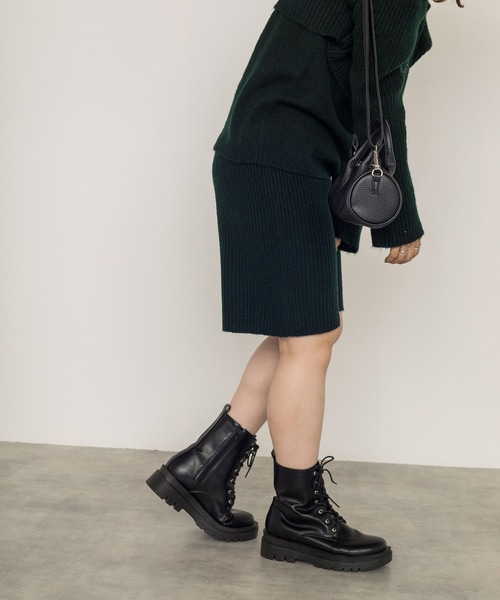 w closet（ダブルクローゼット）の「2×2リブハーフパンツ（その他パンツ・レディース・グリーン/グレー系その他/オレンジ/オフホワイト・FREE）」の6枚目の写真