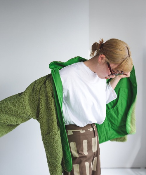 SANSeLF（サンセルフ）の「【SANSeLF】reversible boa blouson sanw21a055（ブルゾン・レディース・ホワイト/グリーン・FREE）」の7枚目の写真