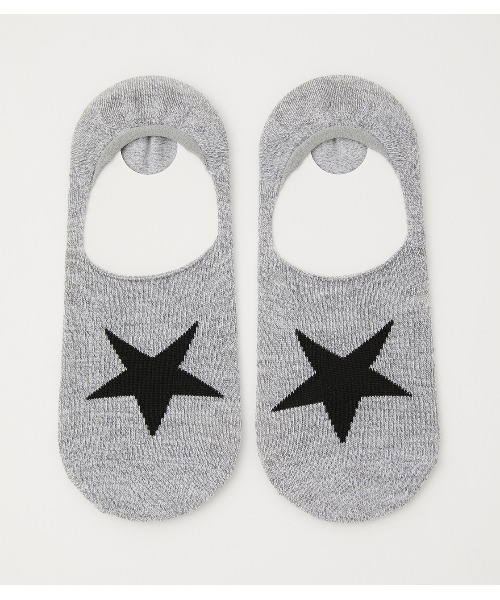 AZUL by moussy（アズールバイマウジー）の「ONE STAR SOCKS/ワンスターソックス（ソックス/靴下・メンズ・杢グレー/ブラック/ピンク・FREE）」の2枚目の写真