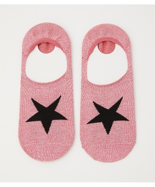 AZUL by moussy（アズールバイマウジー）の「ONE STAR SOCKS/ワンスターソックス（ソックス/靴下・メンズ・杢グレー/ブラック/ピンク・FREE）」の3枚目の写真