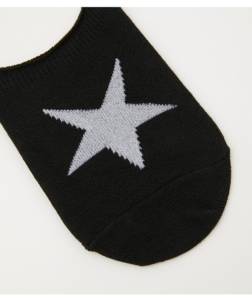 AZUL by moussy（アズールバイマウジー）の「ONE STAR SOCKS/ワンスターソックス（ソックス/靴下・メンズ・杢グレー/ブラック/ピンク・FREE）」の5枚目の写真