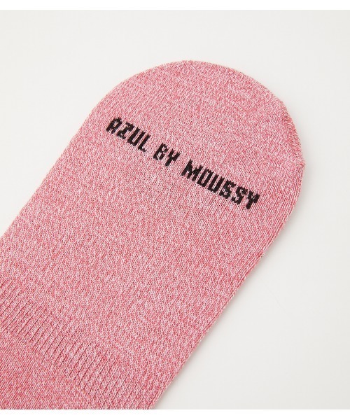 AZUL by moussy（アズールバイマウジー）の「ONE STAR SOCKS/ワンスターソックス（ソックス/靴下・メンズ・杢グレー/ブラック/ピンク・FREE）」の16枚目の写真