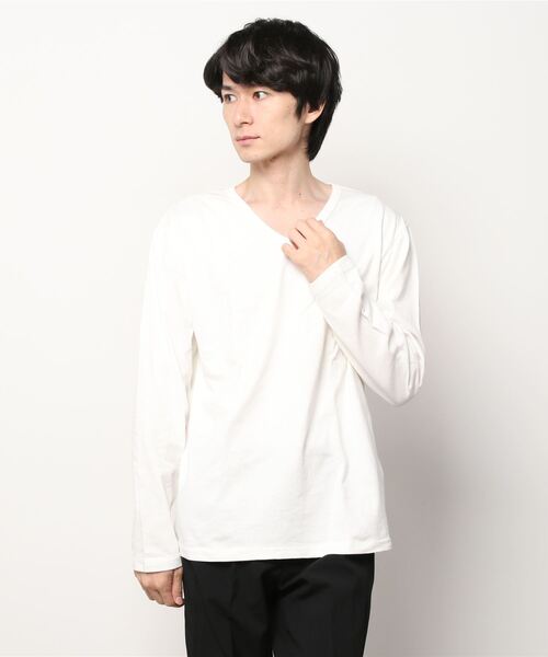 Ahe'hee（アヘヘ）の「Ahe'hee(アヘヘ) ロングスリーブＶネック（Tシャツ/カットソー・メンズ・ホワイト/ブラック/ネイビー・X-LARGE/SMALL/MEDIUM/LARGE）」の2枚目の写真