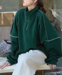 lala Born | 配色ステッチハーフジップPO(パーカー)