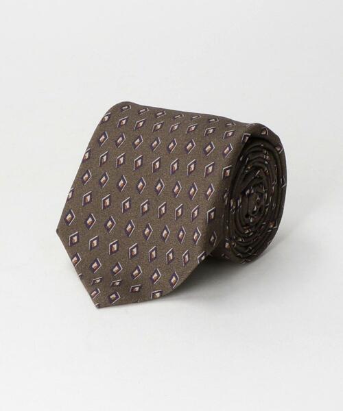 green label relaxing（グリーンレーベルリラクシング）の「＜green label relaxing＞8.0cm 小紋2 ITALY ネクタイ（ネクタイ・メンズ・ワインレッド/ネイビー/ブラウン・FREE）」の2枚目の写真