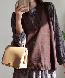 MAISON DE THERESE | Vネック　前後差ニットベスト(ベスト)