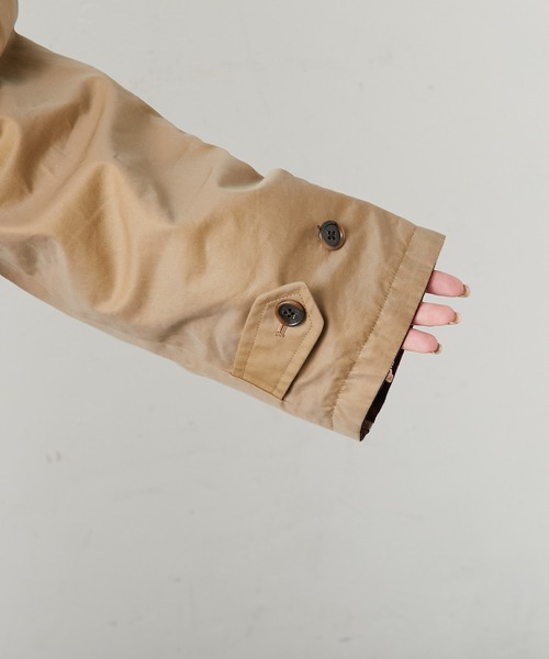 ear PAPILLONNER（イアパピヨネ）の「【Kinloch Anderson(キンロックアンダーソン)】リバーシブルチェック柄コート（トレンチコート・レディース・ベージュ・FREE）」の8枚目の写真
