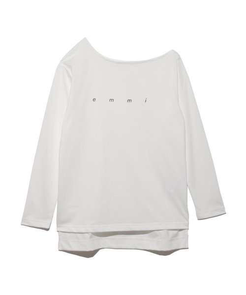 emmi（エミ）の「【emmi yoga】ロゴロンTEE（Tシャツ/カットソー・レディース・ホワイト/カーキ・FREE）」の11枚目の写真