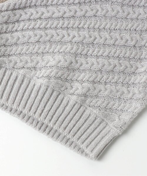 apres les cours（アプレレクール）の「パッチワークニット（ニット/セーター・キッズ・ブラウン/サックスブルー・120/100/140/90）」の9枚目の写真