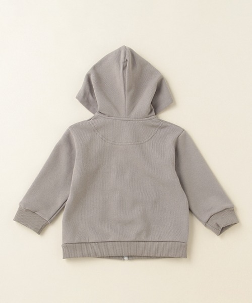 sense of wonder（センスオブワンダー）の「フード裏リバティファブリック裏毛パーカ【日本製】（パーカー・キッズ・モカ/ブルー・110cm/120cm/130cm/80-90cm/100cm）」の3枚目の写真