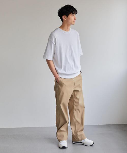 gicipi(ジチピ)の「<gicipi(ジチピ)> コットン TONNO ニット カットソー クルーネック(Tシャツ/カットソー・メンズ・ホワイト/ダークブラウン/ブラック・M(4)/L)」の4枚目の写真