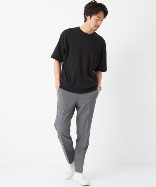 gicipi(ジチピ)の「<gicipi(ジチピ)> コットン TONNO ニット カットソー クルーネック(Tシャツ/カットソー・メンズ・ホワイト/ダークブラウン/ブラック・M(4)/L)」の7枚目の写真