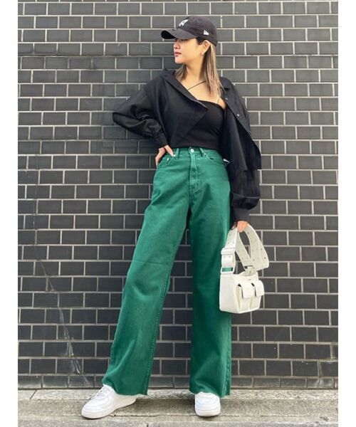 EVRIS（エヴリス）の「シアーショートレングスシャツ（シャツ/ブラウス・レディース・グリーン/パープル/ホワイト/ブラック・FREE）」の7枚目の写真