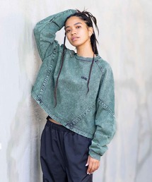 X-girl | CHEMICAL WASH CROPPED SWEAT TOP(スウェット)
