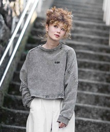 X-girl | CHEMICAL WASH CROPPED SWEAT TOP(スウェット)