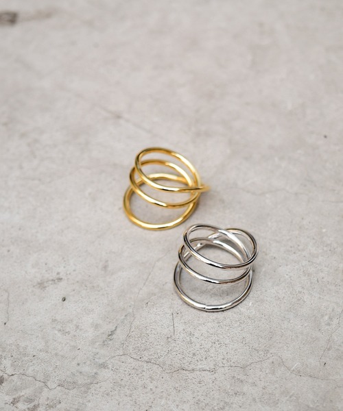 Marient（マリエント）の「Triple Loop Ring/リング（リング・レディース・シルバー/ゴールド・FREE）」の2枚目の写真