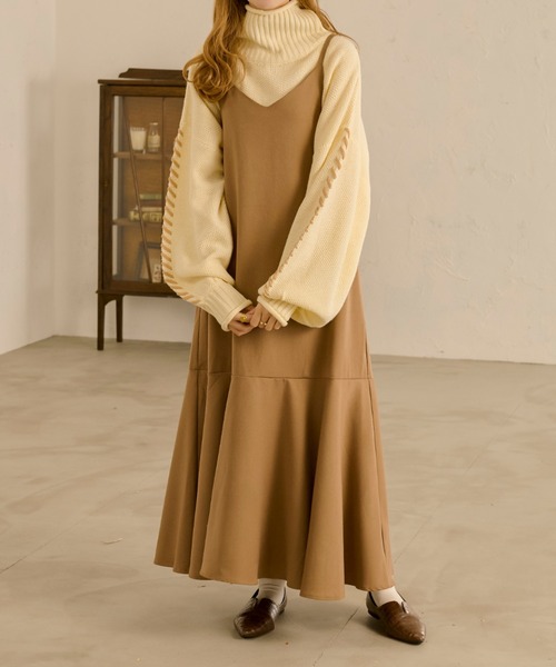 Ambre Neige(アンブルネージュ)の「ソデロープベルトニット/【WEB/EC限定商品】(ニット/セーター・レディース・ブラック/ダークブラウン/アイボリー/ライトベージュ・FREE)」の10枚目の写真